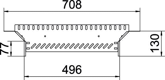 BETTERMANN Anbau-Abzweigstück VA vz RAA 650 A2 60x500mm int.Verb