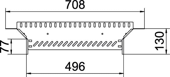 BETTERMANN Anbau-Abzweigstück VA vz RAA 150 A2 110x500mm int.Verb