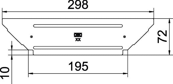 BETTERMANN Deckel T-Stück ST Drehriegel RAAD 200 A2 200mm vz Kabelrinne