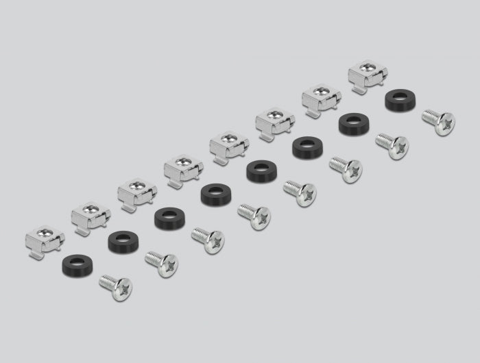 Delock 19″ Ausziehbare Schublade 1 HE, längenverstellbar bis 280 mm, Tiefe 345 mm, schwarz