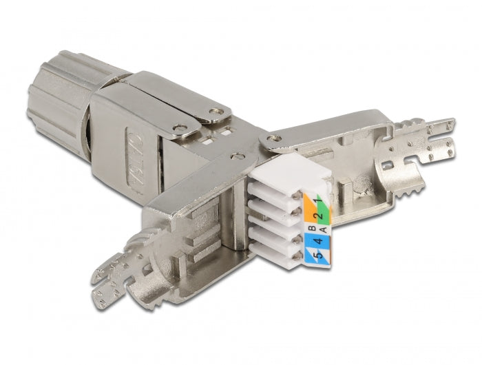 Delock Verbinder für Netzwerkkabel Cat.6A STP werkzeugfrei