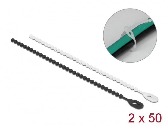 Delock Blitzbinder wiederverwendbar L 120 x B 3,6 mm 100 Stück