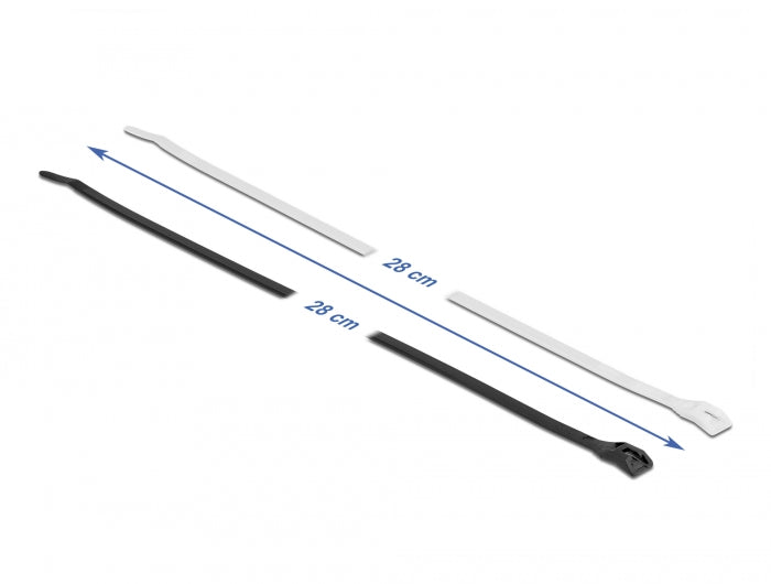 Delock Kabelbinder mit flachem Kopf L 280 x B 4,6 mm 100 Stück