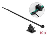 Delock Kabelklemme 25 x 18 mm mit Kabelbinder L 200 x B 3,6 mm schwarz