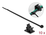 Delock Kabelklemme 37 x 18 mm mit Kabelbinder L 300 x B 4,8 mm schwarz