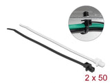 Delock Kabelbinder mit Lamellenfuß L 200 x B 4,8 mm 100 Stück
