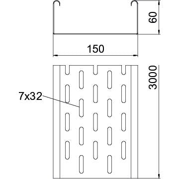 BETTERMANN Kabelrinne ST 60x150x1mm MKS-Serie MKS 615 FS mitgel.Verb