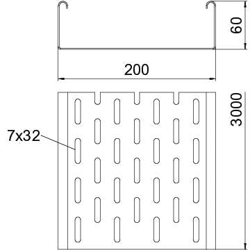 BETTERMANN Kabelrinne V2A 60x200x1,5mm SKS-Serie SKS 620 A2 o.Verb Seitenl