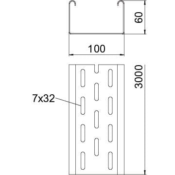 BETTERMANN Kabelrinne V4A 60x100x1,5mm SKS-Serie SKS 610 A4 o.Verb Seitenl