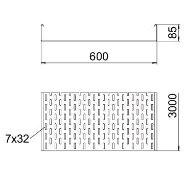 BETTERMANN Kabelrinne ST 85x600x1,5mm SKS-Serie SKS 860 FT o.Verb Seitenl