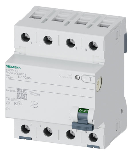 SIEMENS FI-Schutzschalter B 4p 440V 40A SENTRON 5SV3344-4 0,03A sel 4TE REG