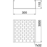 BETTERMANN Kabelrinne ST 110x300x1,5mm SKS-Serie SKS 130 FS mitgel.Verb