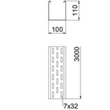 BETTERMANN Kabelrinne ST 110x100x1,5mm SKS-Serie SKS 110 FT o.Verb Seitenl