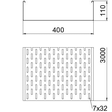 BETTERMANN Kabelrinne ST 110x400x1,5mm SKS-Serie SKS 140 FT o.Verb Seitenl