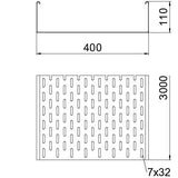 BETTERMANN Kabelrinne ST 110x400x1,5mm SKS-Serie SKS 140 FT o.Verb Seitenl