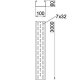 BETTERMANN Kabelrinne ST 60x100x1,5mm BKRS F 610 FS o.Verb Seitenl 5800qmm