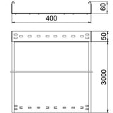 BETTERMANN Kabelrinne ST 60x400x1mm MKSMU 640 FSK SW int.Verb 23800qmm