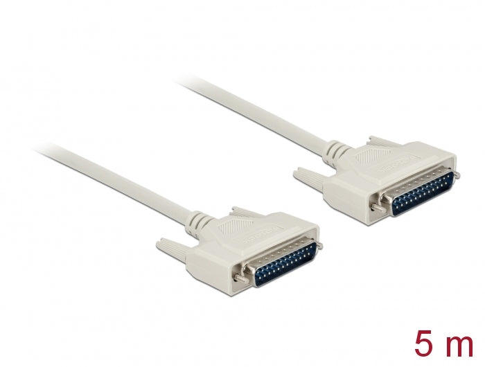 Delock Serielles Kabel D-Sub 25 Stecker zu Stecker 5 m