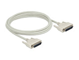 Delock Serielles Kabel D-Sub 25 Stecker zu Stecker 3 m