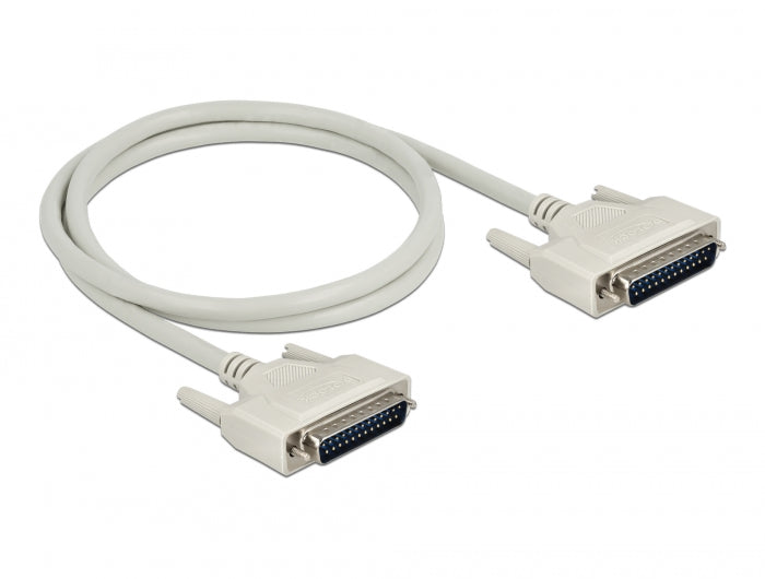 Delock Serielles Kabel D-Sub 25 Stecker zu Stecker 1 m