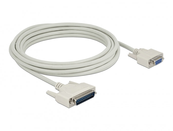 Delock Serielles Kabel D-Sub 25 Stecker zu D-Sub 9 Buchse 5 m