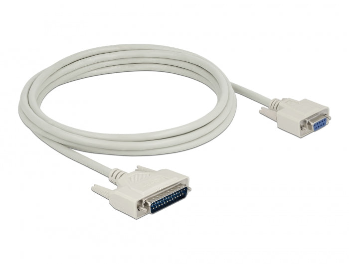 Delock Serielles Kabel D-Sub 25 Stecker zu D-Sub 9 Buchse 3 m
