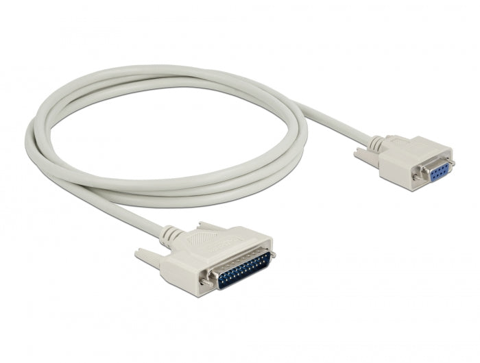 Delock Serielles Kabel D-Sub 25 Stecker zu D-Sub 9 Buchse 2 m