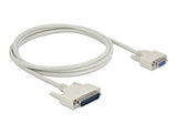 Delock Serielles Kabel D-Sub 25 Stecker zu D-Sub 9 Buchse 2 m