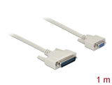 Delock Serielles Kabel D-Sub 25 Stecker zu D-Sub 9 Buchse 1 m