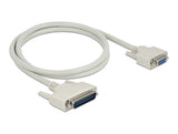 Delock Serielles Kabel D-Sub 25 Stecker zu D-Sub 9 Buchse 1 m