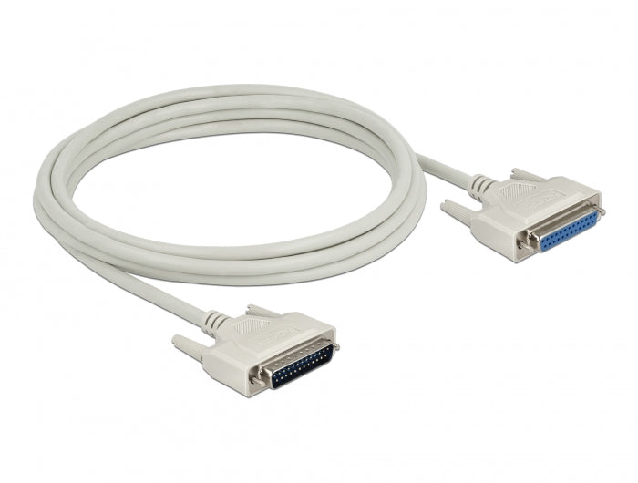 Delock Serielles Kabel D-Sub 25 Stecker zu Buchse 3 m