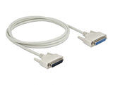 Delock Serielles Kabel D-Sub 25 Stecker zu Buchse 2 m