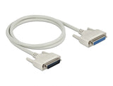 Delock Serielles Kabel D-Sub 25 Stecker zu Buchse 1 m