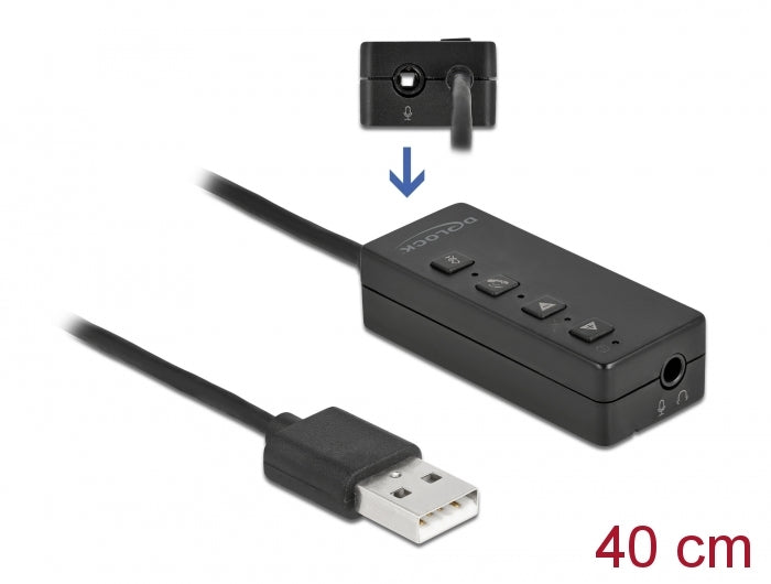 Delock USB Headset und Mikrofon Adapter mit 2 x 3,5 mm Klinkenbuchse für Windows und Mac OS