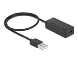 Delock USB Headset und Mikrofon Adapter mit 2 x 3,5 mm Klinkenbuchse für Windows und Mac OS