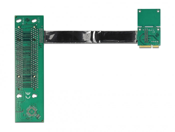 Delock Riser Karte Mini PCI Express > 2 x PCI mit flexiblem Kabel 13 cm links gerichtet