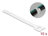 Delock Klett-Kabelbinder L 150 x B 12 mm weiß 10 Stück