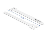 Delock Klett-Kabelbinder L 150 x B 12 mm weiß 10 Stück