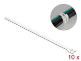 Delock Klett-Kabelbinder L 300 x B 12 mm weiß 10 Stück