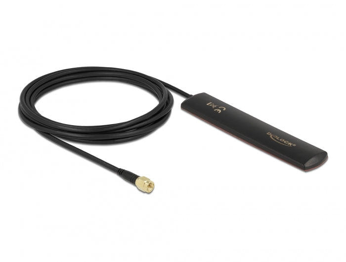 Delock LTE Antenne SMA 3 dBi omnidirektional starr schwarz Klebemontage
