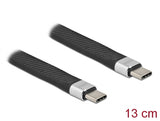 Delock USB 10 Gbps FPC Flachbandkabel USB Type-C™ zu USB Type-C™ 13 cm PD 5 A E-Marker