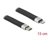 Delock FPC Flachbandkabel USB Type-C™ zu Lightning™ für iPhone™, iPad™ und iPod™ 13 cm
