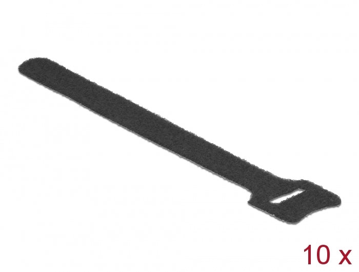 Delock Klett-Kabelbinder L 150 mm x B 12 mm 10 Stück schwarz