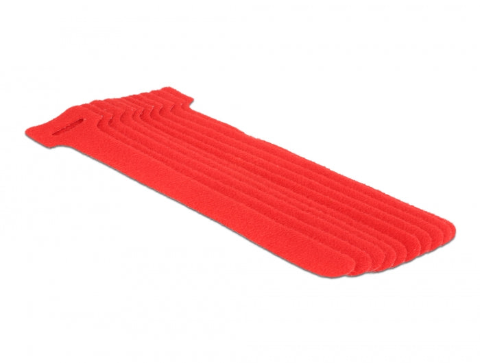 Delock Klett-Kabelbinder L 150 mm x B 12 mm 10 Stück rot