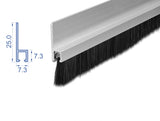Delock Bürstenstreifen 20 mm mit Alu-Profil gerade - Länge 1 m