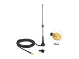 Delock LPWAN 868 MHz Antenne SMA Stecker 3,5 dBi starr omnidirektional mit Anschlusskabel RG-58 C/U 2,5 m outdoor schwarz