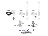 Delock WLAN 802.11 b/g/n Marine Antenne N Buchse 10 dBi 110,5 cm starr omnidirektional mit Anschlusskabel RG-58 U 3 m outdoor weiß