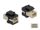 Delock Keystone Modul SC Simplex Buchse zu SC Simplex Buchse beige / schwarz