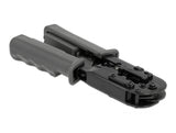 Delock Crimpzange mit Abisolierer und Netzwerktester für 8P (RJ45), 6P (RJ12/11) oder 4P (RJ10) Stecker