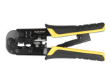 Delock Universelle Crimpzange mit Abisolierer für 8P (RJ45), 6P (RJ12/11) oder 4P Stecker